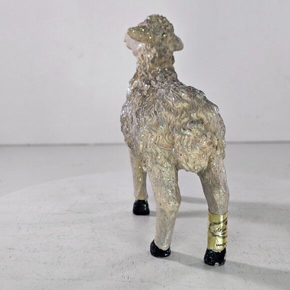 Mark Roberts Collection Standing Sheep Nativity Figure Glitter Accents - Picture 8 of 9